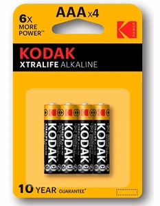 4 pezzi. Batterie Kodak XTRALIFE AAA LR3 (Blister) - Product Image 1
