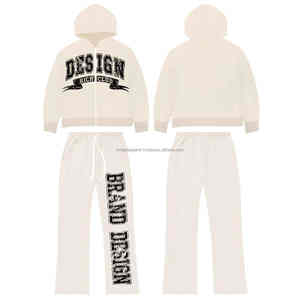 100% Cotton Baggy Fleece <b>Oversized</b> Hoodies <b>Jogger</b> Customized Blank Boxy Fit Sweatsuit 500 600 GSM Set Winter Tracksuit for Men - Product Image 2