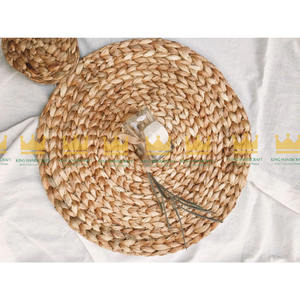 Manteles individuales redondos de jacinto de agua antideslizantes resistentes al calor mesa de comedor al por mayor a granel de Vietnam - Product Image 1