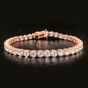 Pulsera personalizada de oro sólido de 10K y 14K estilo Hip Hop Iced VVS Moissanite Diamond Eternity Tennis para hombres y mujeres regalo de joyería fina - Product Image 6