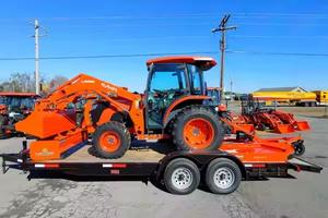 Tracteurs agricoles multifonctionnels Kubota M70, 4 cylindres diesel, 4 roues motrices, mini-tracteur avec chargeur frontal - Product Image 4