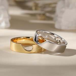 Jeulia Sterling Silver Half Heart Design Couple Rings-Handmade Vintage Romantic Gemstone Wedding Jewelry - Product Image 4
