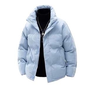 เสื้อโค้ทกันหนาวบุใยฝ้ายทรงหลวมสีพื้นสไตล์เกาหลีแฟชั่นลำลองคุณภาพสูงกันน้ำหนาและอุ่นสำหรับผู้ชายฤดูหนาวปี 2026 - Product Image 3