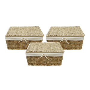 ตะกร้าหญ้าทะเลสานด้วยมือดีไซน์ตะกร้าสินค้าที่เป็นธรรมชาติในบ้าน - Product Image 1
