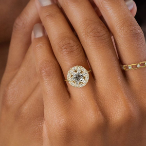 Anillo de Plata de Ley 925 con Diamantes de Circonia Gris Ceniza, Hecho a Mano, a la Moda, Personalizado, para Mujer, Promesa, Boda - Product Image 3