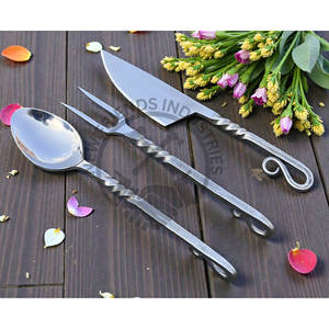 Juego de Cubiertos de Comedor Medievales Forjados a Mano, Juego de Cubiertos para Comer/Fiestas, Juego de Cubiertos con Acabado Pulido Espejo - Product Image 1