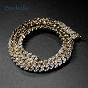 Venta caliente 14K oro y 925 plateado 8mm Iced Quadrangular estrella Collar para hombres joyería fina por Moissanite collares - Product Image 5