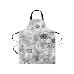 Vente directe d'usine 100% coton lin impression personnalisée réglable cuisine tablier de cuisine ensemble - Product Image 3