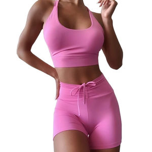 High Quality Custom Sports Bra And <b>Shorts</b> <b>Set</b> For <b>Gym</b> Fitness Yoga Wear Wholesale Customized Color Size <b>Gym</b> Fitness <b>Sets</b> - Product Image 5