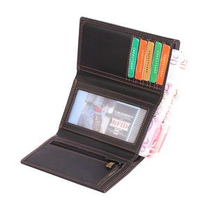 Portefeuille long unisexe en cuir avec fermeture à bouton Nouveau design de l'Inde pour ranger les cartes et l'argent - Product Image 2