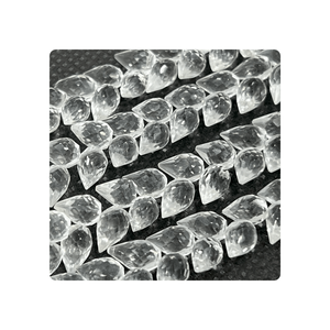 8 Pouces Cristal Quartz Facettes Briolette Larme Gouttes Perles Lâche Nature Taille 7x9 à 7x10mm pour la Fabrication et la Conception de Bijoux - Product Image 3