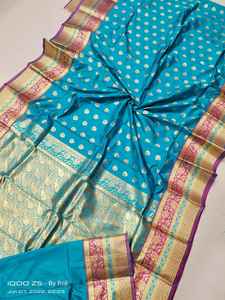 Style moderne de mariage, fiançailles, vêtements de fête, styliste Durga Puja spécial Katan Banarasi mysoro soie Saree femmes à la mode - Product Image 4