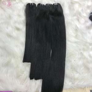 Hot Item Bone Straight Raw Hair Bundles 100% Virgin Human Hair Alta calidad Soft Silky Straight Loose Deep Wave Machine Double - Product Image 4