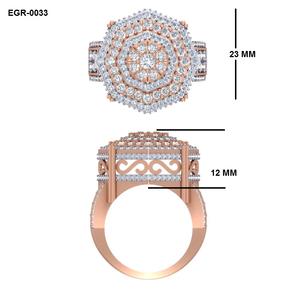 แหวนฮิปฮอปผู้ชายทองคำแท้ 10k ประดับเพชรเลี้ยงในห้องปฏิบัติการ แหวนแต่งงาน/หมั้นเพชรวินเทจสำหรับเธอ - Product Image 5