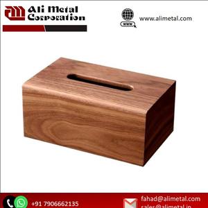 Luxury Space Tableware Wooden <b>Napkin</b> Holder Top Quality Wood luxury Table Top Tissue <b>Paper</b> holder for Dining Table - Product Image 2