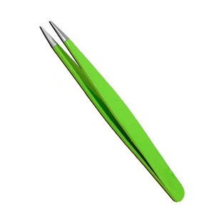 Mastering Precision Pinzas verdes profesionales para belleza del cabello Pinzas para cejas - Product Image 2
