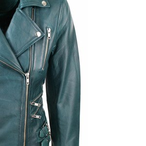 Chaqueta de cuero genuino de primera calidad con diseño elegante Costura duradera Ajuste cómodo. Para ropa informal o formal Talla XS - Product Image 2