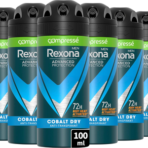 Desodorante REXONA Men Cobalt Dry - Spray Antitranspirante Comprimido - Fragancia Fresca y Duradera - Protección de 72h 6x100ml - Product Image 3