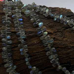 Natural Labradorite Faceted Teardrop Shape Gemstone <b>Beads</b> Strands 4-9mm <b>Loose</b> <b>Beads</b> For Jewelry Making Wholesale Bulk Factory - Product Image 5