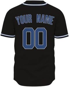 Camisas con botones y logotipo personalizable de estilo Hip Hop para hombres y mujeres, nueva camiseta de béisbol Lisa para jugadores de softbol, estampado transpirable - Product Image 4