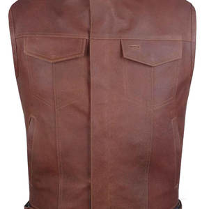 Chaleco de Cuero para Hombre al por Mayor Personalizado, Chaleco Transpirable de Alta Calidad para Venta en Línea, Chaleco de Cuero para Hombre de Buena Calidad - Product Image 4