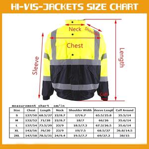 เสื้อแจ็กเก็ตนิรภัยไนลอนสีเหลืองสะท้อนแสงแบบมีกระเป๋ากันน้ำได้หลายช่อง - Product Image 6