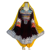 Trajes afganos antiguos hechos a mano para mujer, estilo Kuchi tribal, mangas largas, cremalleras, encaje, hermosos vestidos casuales estilo bohemio.