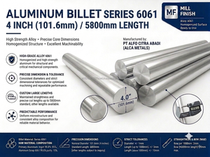Barre en alliage d'aluminium 6063, norme ASTM, forme ronde, diamètre primaire de 3,5 à 13 pouces, qualité supérieure, marque OEM, série 6000 - Product Image 2