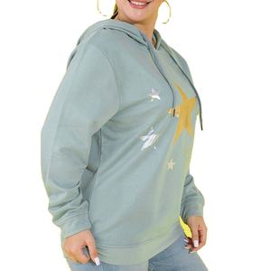 PRO ENTERPRISES Sweat à capuche surdimensionné 100% coton pour femme Design décontracté imprimé sur mesure avec manches longues et logo avant doublé - Product Image 5