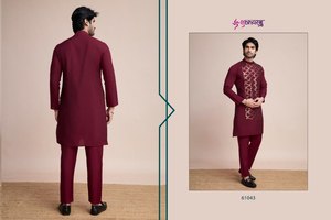 Hit Design 2025 Bollywood Inspirado Rich Party Aspecto profesional Color hermoso Buen precio Hombres Kurta con tarifa asequible - Product Image 3