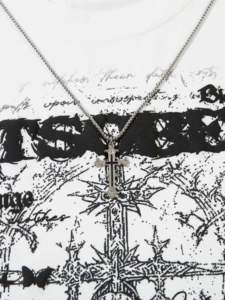 T-shirt pour homme en tissu tricoté lavé respirant à col rond, coupe régulière, style gothique, streetwear - Product Image 6