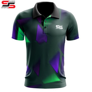 Chemises polo de golf pour hommes à col, impression intégrale par sublimation, 100% polyester, logo de designer personnalisé - Product Image 3