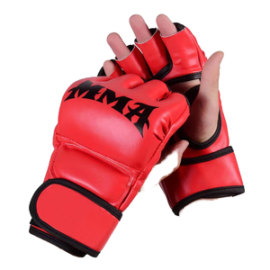 Guantes Profesionales de Kick Boxing de Medio Dedo en Cuero PU, Duraderos, para Entrenamiento de Sanda, para Atletas - Product Image 2