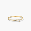 Anillo Apilable de Circonia Natural con Corte Trillón, Triángulo Facetado con Arcoíris de Colores: Marrón, Rojo, Amarillo, Rosa, Naranja - Product Image 4