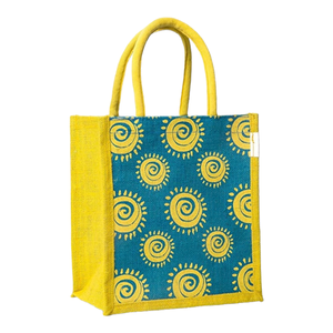 Sacs cadeaux d'épicerie en Jute de haute qualité, Style personnalisé, motif en tissu, couleur, petit, origine brute indienne - Product Image 2