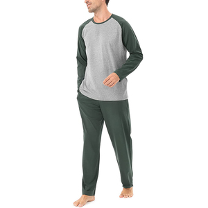 Personnalisé léger automne et hiver hommes maison porter à manches longues vêtements de nuit costume pyjama - Product Image 3
