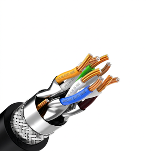 สายอีเธอร์เน็ต Cat8 10Gbps ความถี่ 2000MHz สายแพทช์เน็ตเวิร์คแบบมีฉนวนป้องกันสำหรับการตรวจสอบความปลอดภัย - Product Image 4