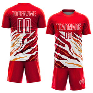 ชุดเสื้อทีมฟุตบอลสำหรับผู้ชายและผู้หญิงชุดเสื้อฟุตบอลแบบสั่งทำชุดเสื้อเจอร์ซีย์แห้งเร็วระบายอากาศได้ดี - Product Image 2