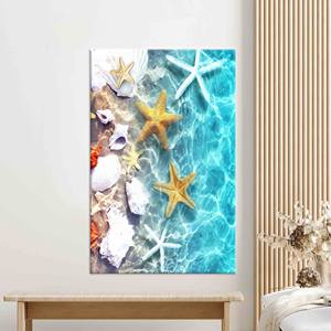 Toile imprimée : Art de la vue sur la mer tropicale, Décoration murale paysage océanique, TOILE ENVELOPPEE - Product Image 1