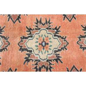 Tapis turc 4x9,8 pieds, tapis vintage, tapis en laine rouge à imprimé animal - Product Image 4