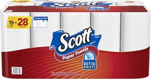 Scott Disposable & Absorbent Choose-A-Sheet Paper <b>Towels</b> 30 Double Rolls (2 Packs 15) = 60 Regular Rolls (100 Sheets Per Roll) - Product Image 2