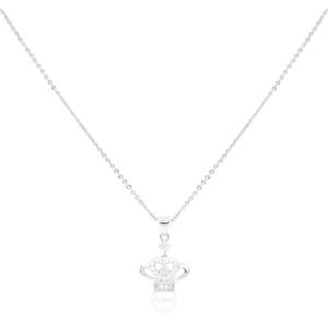 Collar con Colgante Chapado en Oro Vintage, Forma de Corazón, Imitación de Perla, Cadena con Eslabones de Diamantes CZ, 16+2 Pulgadas, Joyería de Regalo para Mujer - Product Image 1