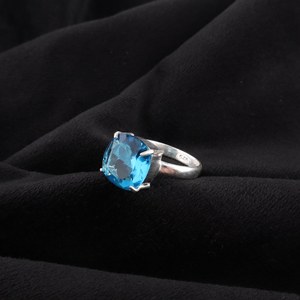 Topacio Azul, Plata de Ley 925, Corte Ovalado, Certificado IGI, Piedra de Nacimiento de Diciembre, Joyería Hecha a Mano, Regalo para Fiesta - Product Image 6