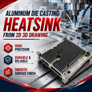 Dissipateur thermique en aluminium moulé sous pression à partir de dessins 2D et 3D - Product Image 2