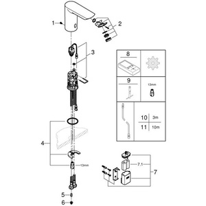 Electrónica Infrarroja Grohe BAU CE de 1/2 Pulgada, Funciona con Batería de 6V, Mezclador para Lavabos, Producto Certificado GROHE - Product Image 5