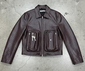 Chaqueta de Cuero de Oveja con Cremallera, Hecha a Mano, Resistente al Viento, de Alta Calidad, Ajustada, Impermeable y Ecológica, Personalizada OEM para Hombre - Product Image 2