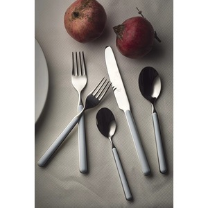 Ensemble de couverts à poignée bleu clair modeste couverts avec ustensiles finis argentés pour salle à manger cuisine vaisselle mariage et usage quotidien - Product Image 3