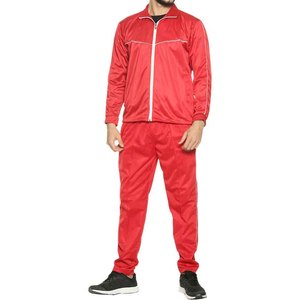 Último diseño Chándales rojos Poliéster Suave polar brillante Hecho Ropa de entrenamiento deportivo Último estilo Trajes de sudor - Product Image 1