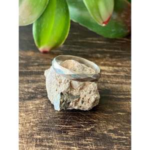 Navajo Handmade Sterling Silver <b>Ring</b> Size 6.75 Natural Stone Geometric Design Rhodium Plated Gemstone <b>Ring</b> for Everyday Wear - Product Image 4