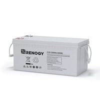 Batterie LiFePO4 à cycle profond Re Nog Y, 12 volts, 200 Ah, courant de décharge maximal de 2000 A, 500 cycles, 16 cellules, hors réseau, solaire